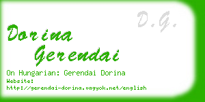 dorina gerendai business card